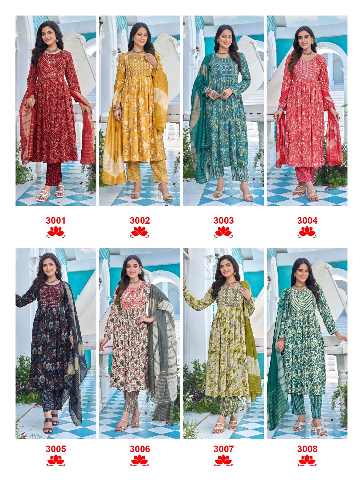 Samira 3 By Kc Capsul Foil Printed Kurti With Bottom Dupatta Wholesale Price In Surat
